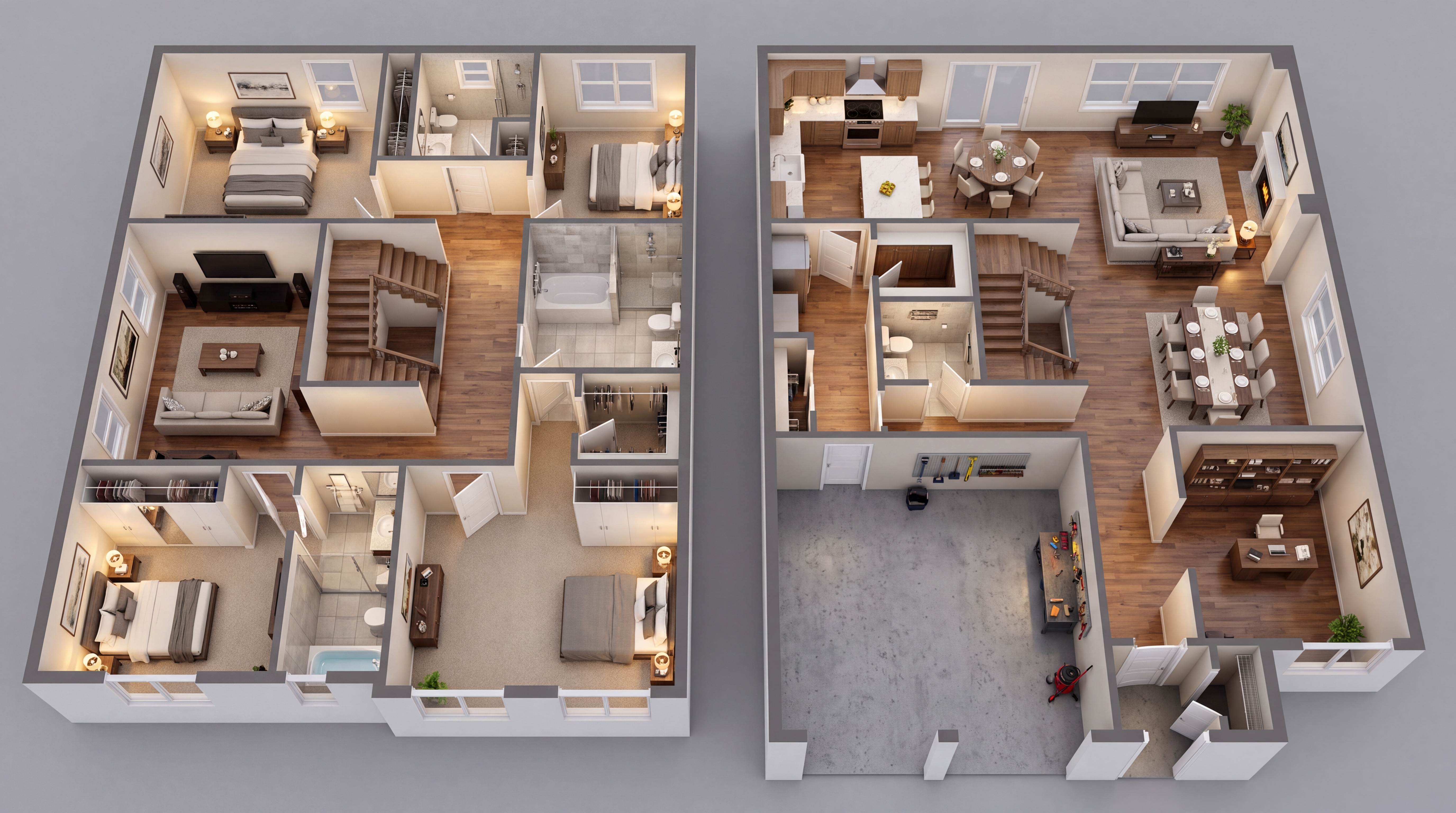 The Kingfisher 3D Dollhouse Cutaway